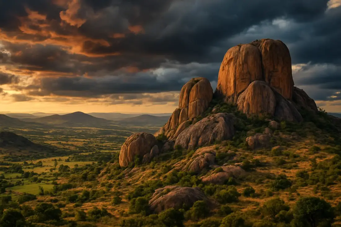 Rocky outcrops above the Mutoko highlands